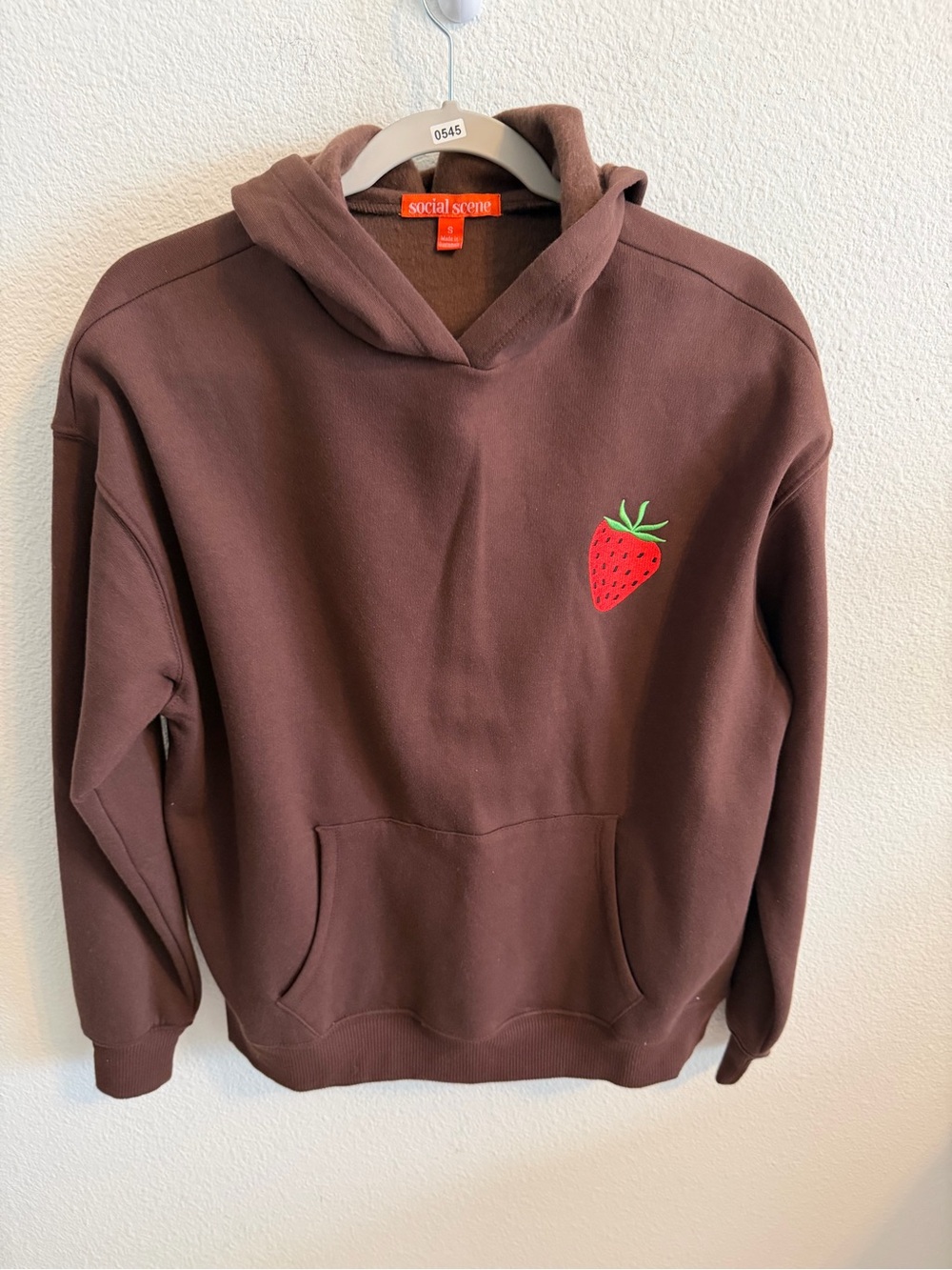 Social Scene Brown Strawberry Patch Hoodie